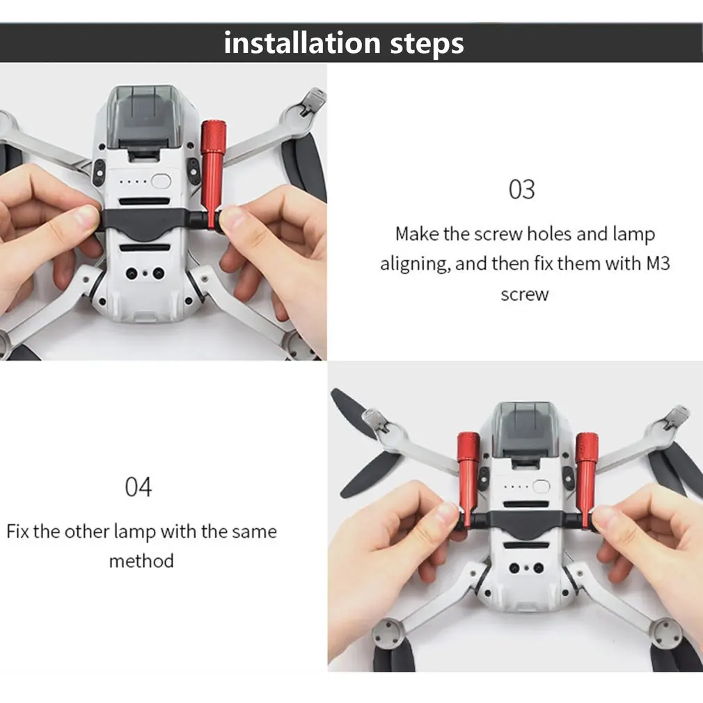 For DJI Mavic mini Flash LED Filght Light Lamp Kit for DJI Mavic mini Night Flight Searching Lighting Drone Accessories