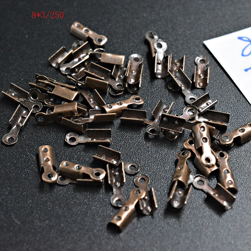 FLTMRH 120 шт 8*3 мм кожаные наконечники шнура заглушки концевые Обжимные шарики