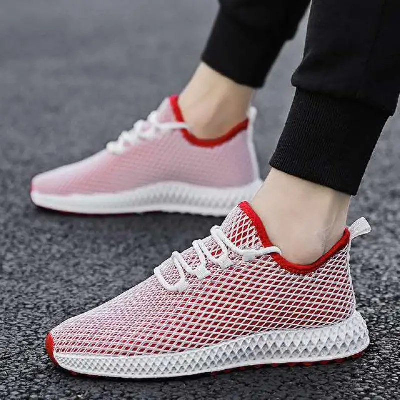 Мужская сетчатая обувь на плоской подошве дышащая повседневная лето весну осень