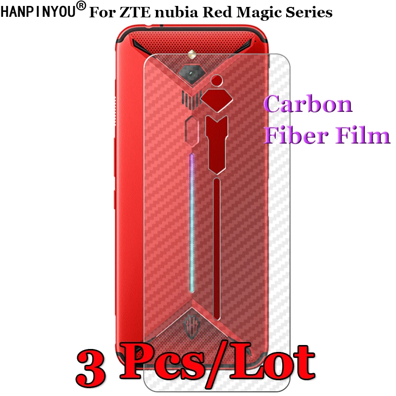 3 шт./лот для ZTE nubia Red Magic 6 6R Pro 3s 5s 5G Lite Mars 3D углеродного волокна матовая задняя