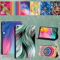 cover for samsung galaxy tab a 8 0 inch 2019 sm t290 sm t295 watercolor series pattern pu leather tablet case stylus