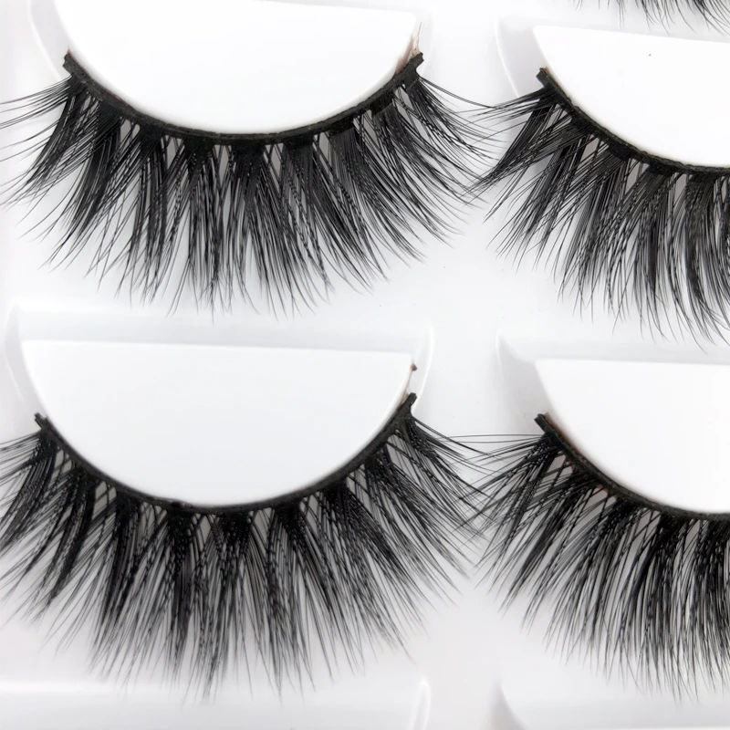 Вспышка девушка 5 пар 5D натуральные ресницы 100% норковые макияж Индивидуальные