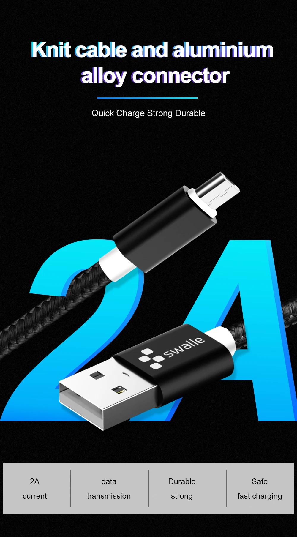 Swalle mi cro type-C USB кабель нейлоновый провод для быстрого заряда для i Phone Sam sung Xiao mi мобильный телефон usb зарядный шнур Быстрая