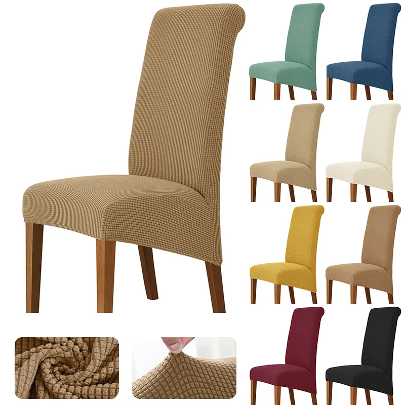 

1/2/4/6 Pieces Polar Fleece Chair Cover Stretch XL Size Long Back Living Room Chair Slipcover For Dining Room Wedding Hotel
