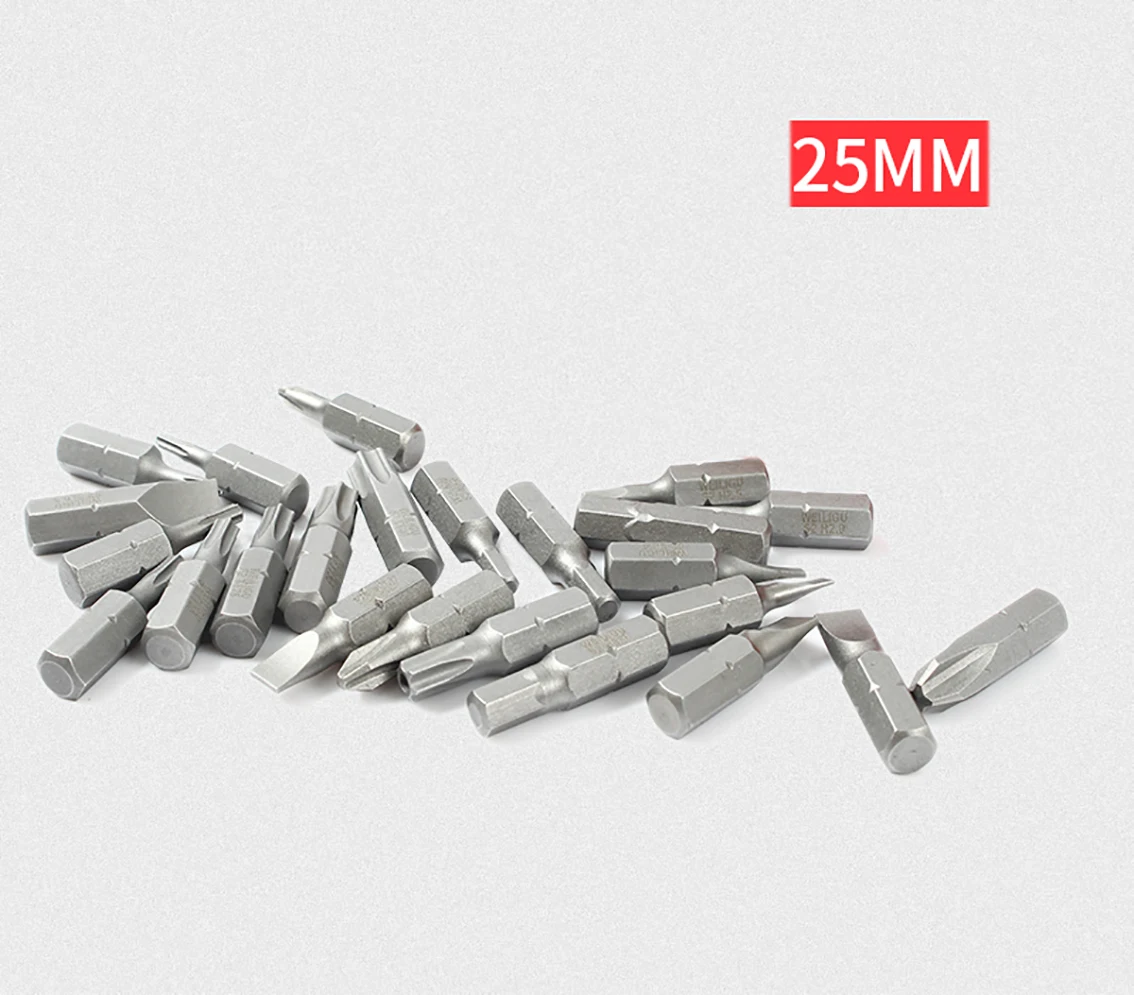 

1Pcs 1/4" Hex Shank Length 25mm Short Screwdriver Bit Magnetic Torx Screw Driver Bits Tools S2 Steel