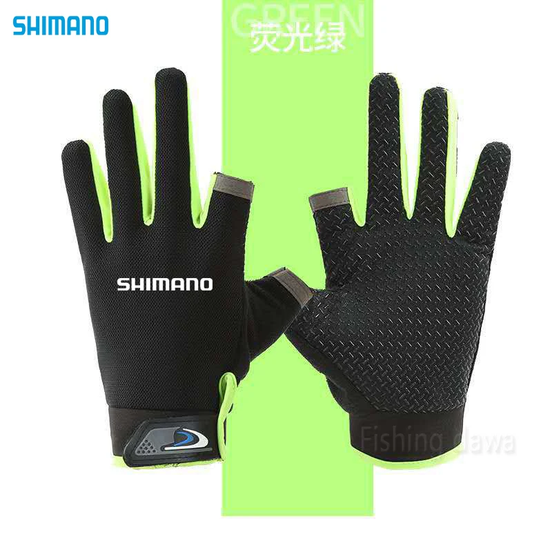 

New Thin Daiwa Fishing Gloves Two Fingers Cut Men's Breathable Quick Dry Fishing Wear Non-slip Cycling Outdoor Fishing Clothing