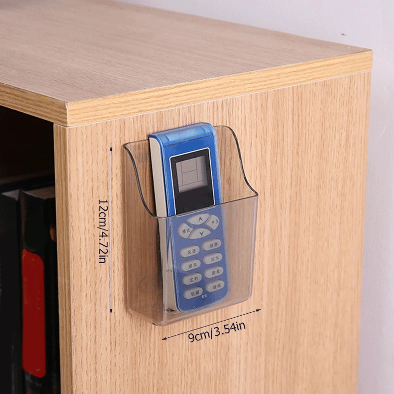 

Wall Mounted Storage Box Mobile Phone Plug Holder Stand Rack Remote Control Pencil Toiletries Organizer Case Wall Decor