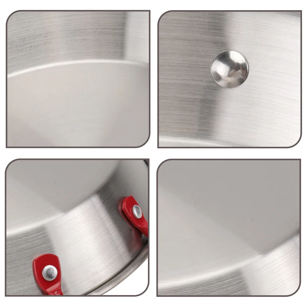 

1pc Stainless Steel Snacks Tray Picnic Food Plate with Handles for Home (Silver)