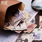 46 шт Мировая архитектура наклейки в коробках Национальный штамп коллекция справочник для художественного оформления ногтей, ручная работа клейкая этикетка Справочник Материал