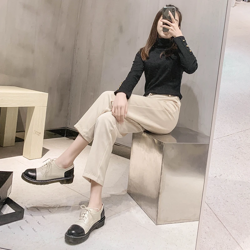 Всесезонные новые женские маленькие кожаные туфли легкие удобные Martin