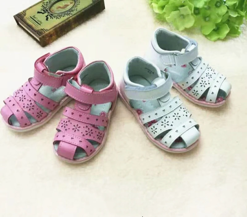 Летние ортопедические туфли из натуральной кожи для девочек 1 пара детские