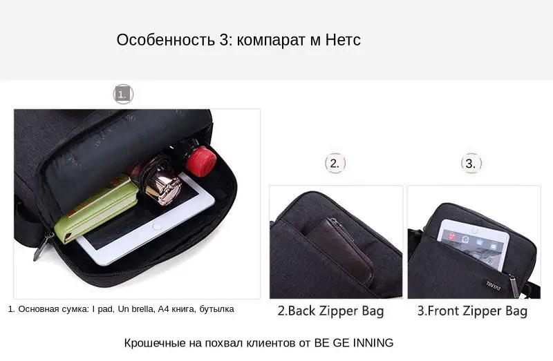 Мужская сумка через плечо&nbsp;TINYAT, сумки противоударные, повседневная сумка через плечо, холщовая сумка-слинг, сумка для 9,7' pad, сумка на плечо водонепроницаемая