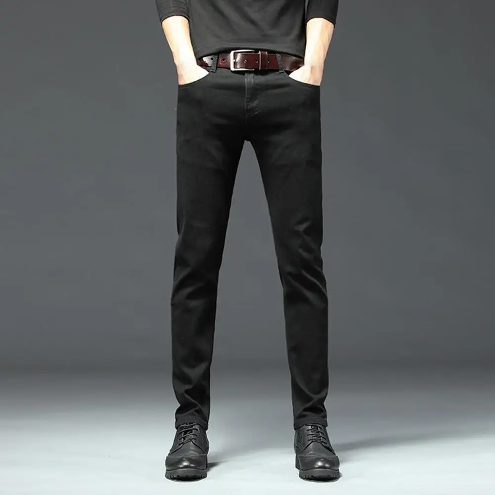 

Breathable Trendy Mid-Waist Straight Pencil Jeans Stylish Pencil Jeans Slim for Dating
