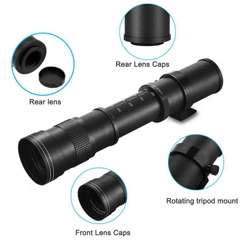 420-800mm F/8.3-16 Manual Super Telephoto Zoom Lens with 2X Teleconverter for Canon Nikon Pentax Olympus Sony | Электроника