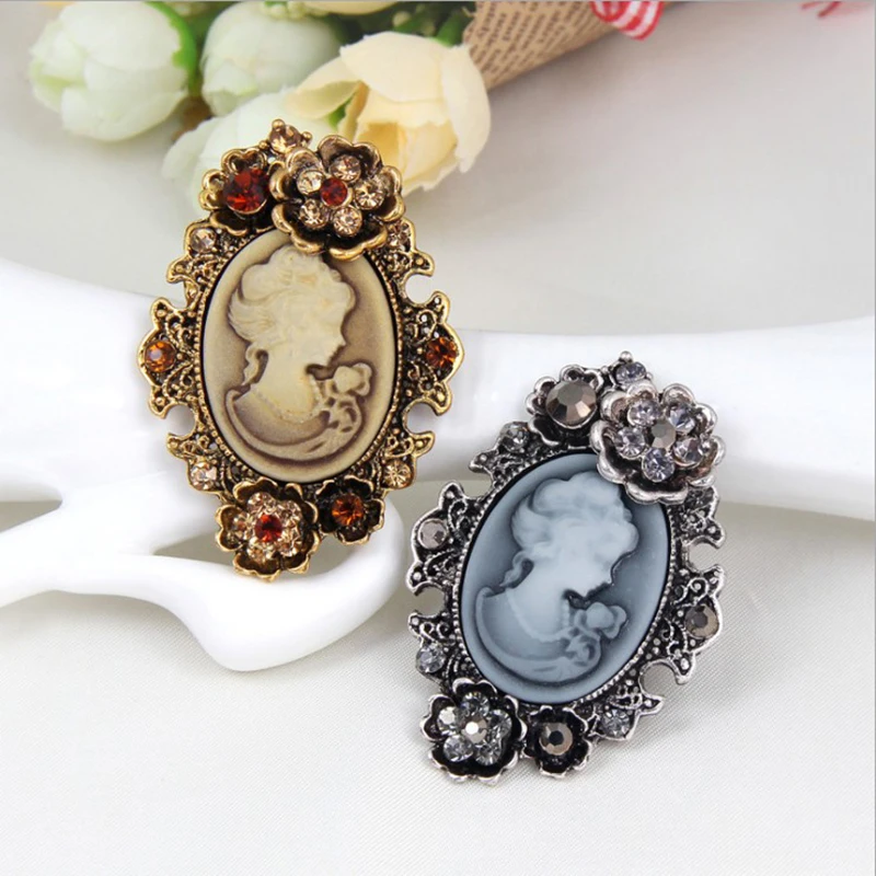 

5Pcs Alloy Rhinestone Resin Brooch Diy Buttons for Clothing Bags Hair Accessories Bows Handmade Sewing Decortion Accessories