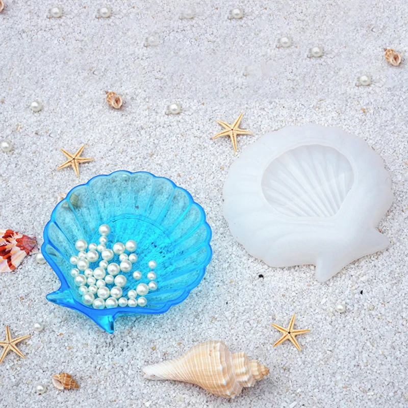

Concrete Silicone Mold Shell Shape Jewelry Storage Scallop Glue Tray Mold
