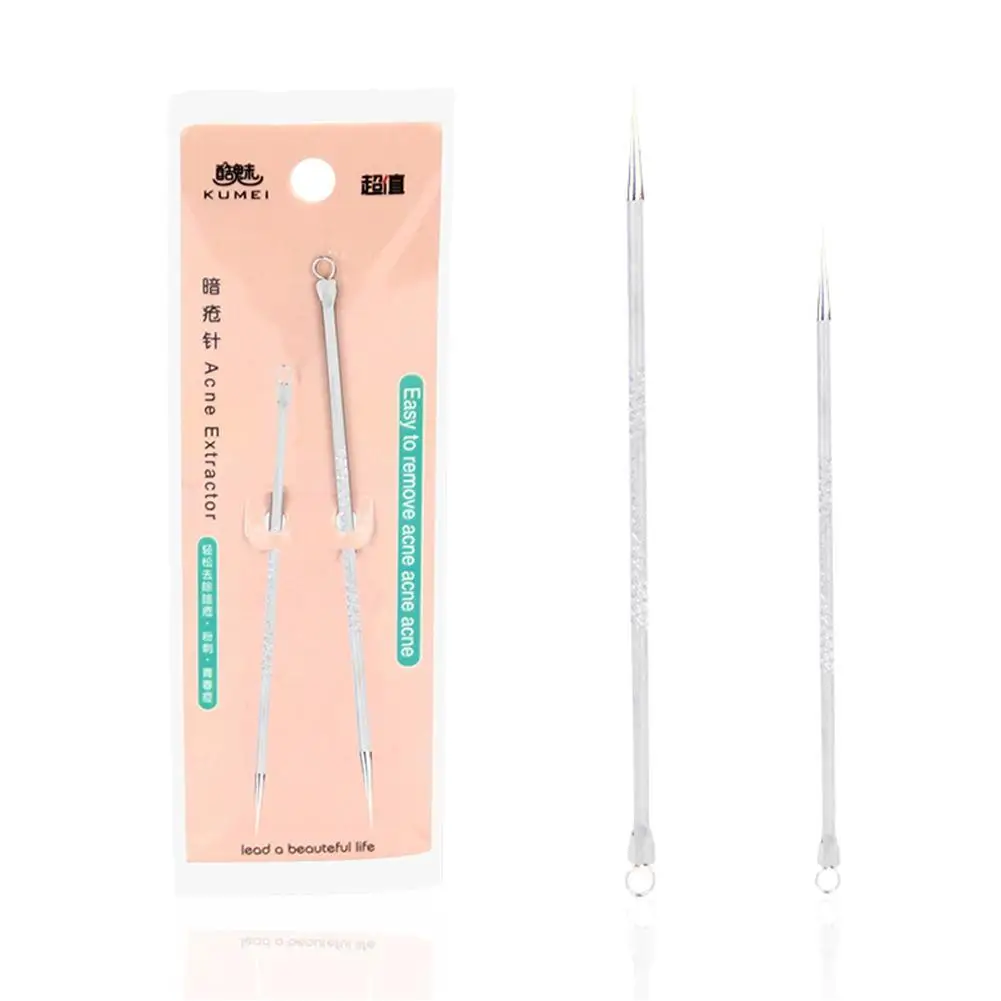 2 шт. средство для удаления угрей прыщей Comedo игла двухсторонние инструменты ухода
