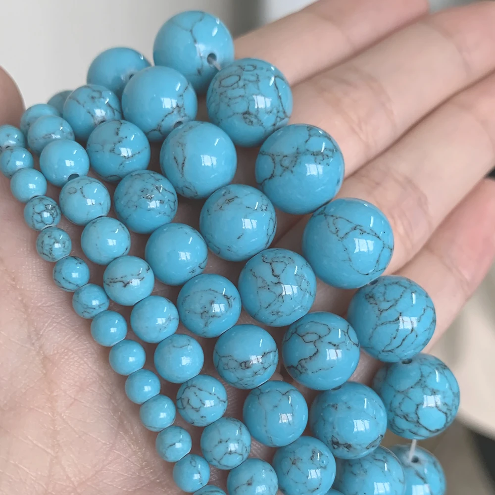 Рисунок 6 - Круглые бусины естественный голубой