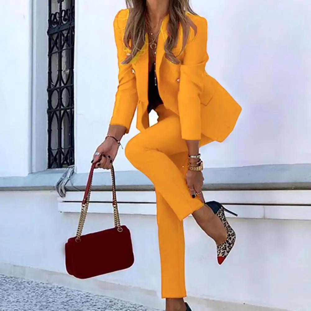 

New Women Winter Women's Set Tracksuit Full Sleeve Blazers Pencil Pants Suit Two Piece Set Office Lady Outfits Uniform