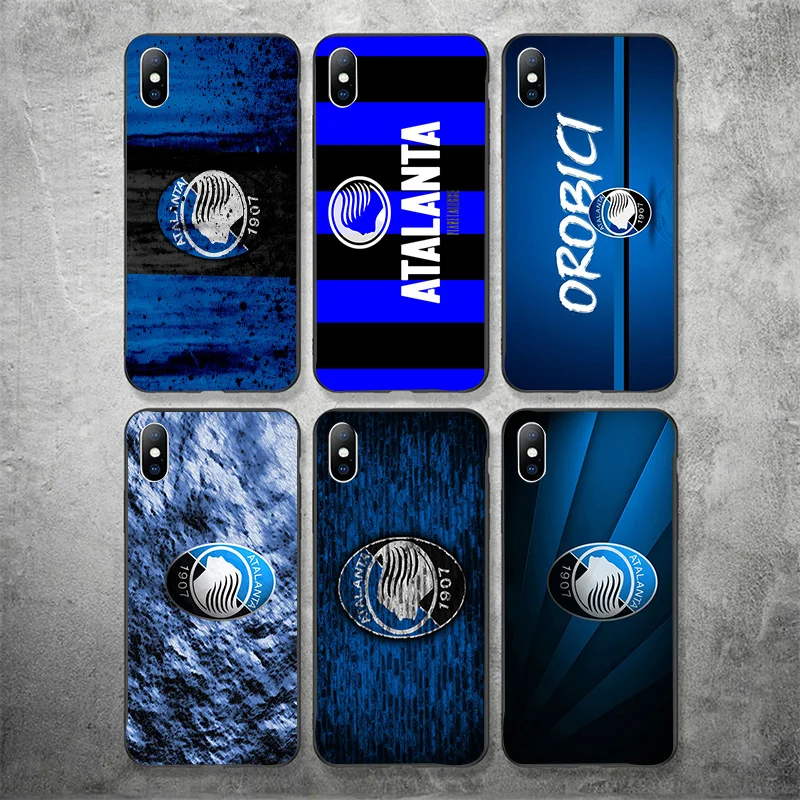 Чехол для телефона Zapata чехол iphone DIY Atalanta FC черный мягкий TPU iPhone 11Pro X XR XS MAX 7 8 7plus 6 6S 5S
