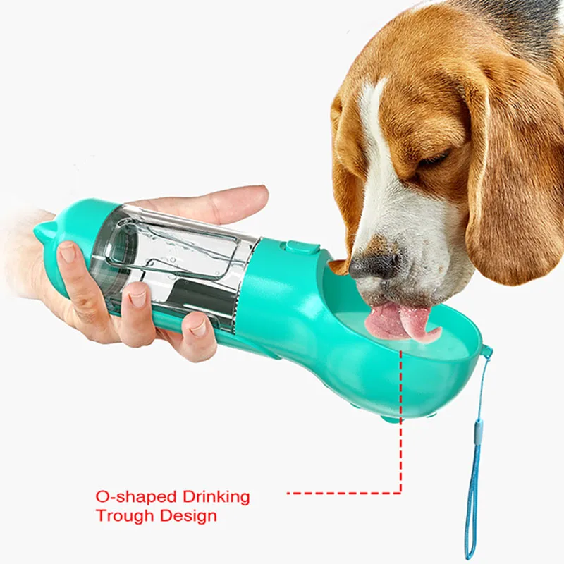 3 в 1 бутылка для воды питомца собаки с лопатой пота сумка отходов портативная