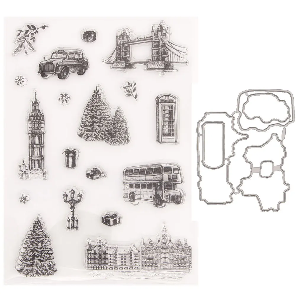 

Christmas Stamp Dies Stamps Scrapbook Paper Transparent Clear Handmade Decoration Gifts Rubber Stamp for Card DIY Scrapbooking
