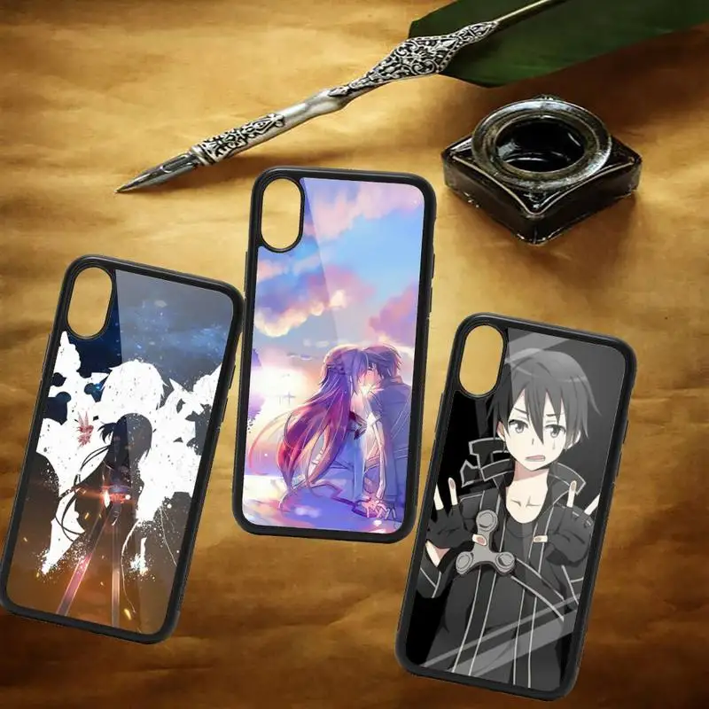 

Sword Art Online Kirito Anime Phone Case PC for iPhone 11 12 pro XS MAX 8 7 6 6S Plus X 5S SE 2020 XR