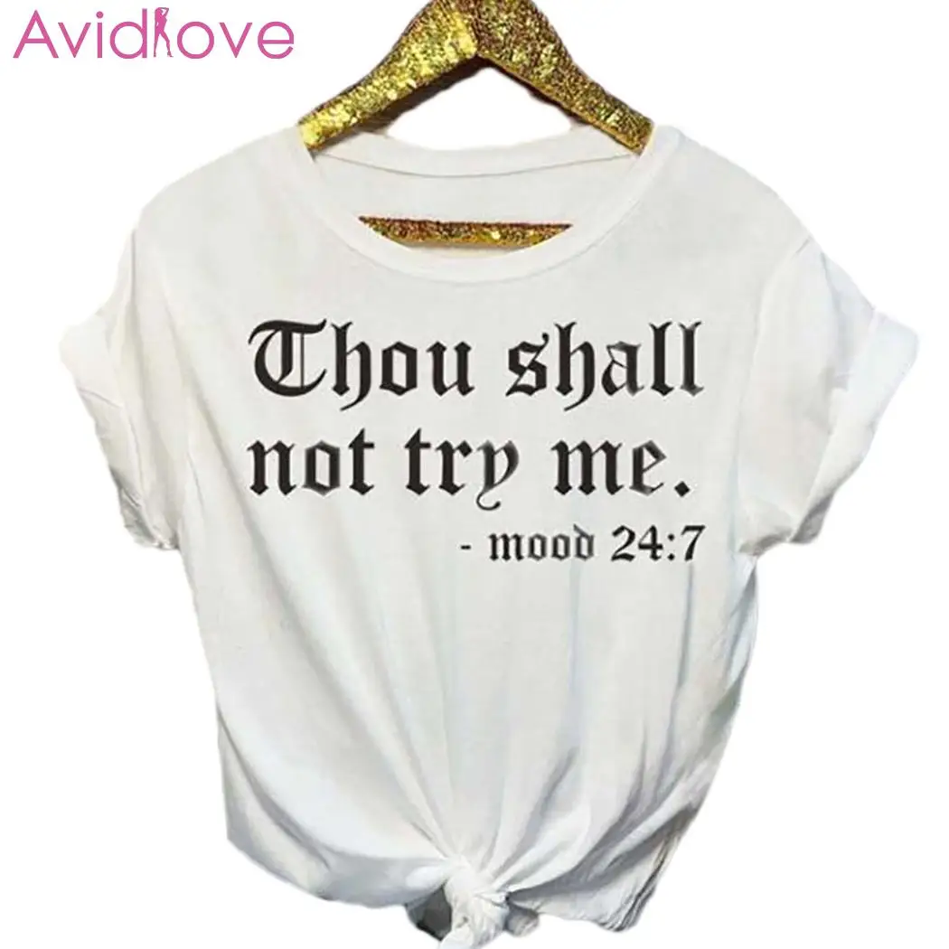 Женская Повседневная футболка с буквенным принтом и круглым вырезом Летняя