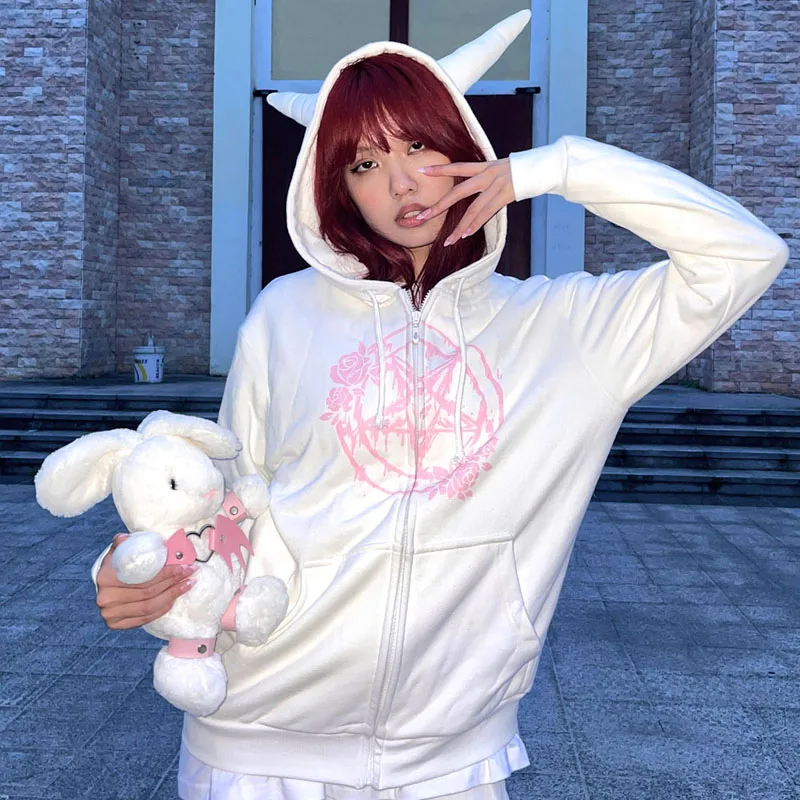 

Толстовка y2k Женская в Корейском стиле, модная женская Толстовка Оверсайз в винтажном стиле с длинным рукавом, 2021