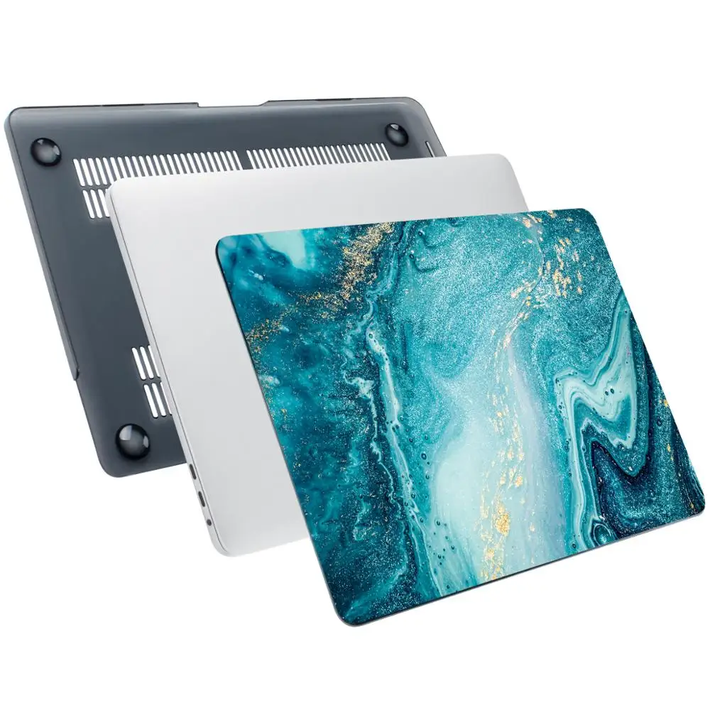 Для MacBook Pro Air retina 13 15 Touch Bar 2019 A2159 A1707 A1990 A1706 хрустальный Жесткий мраморный чехол для