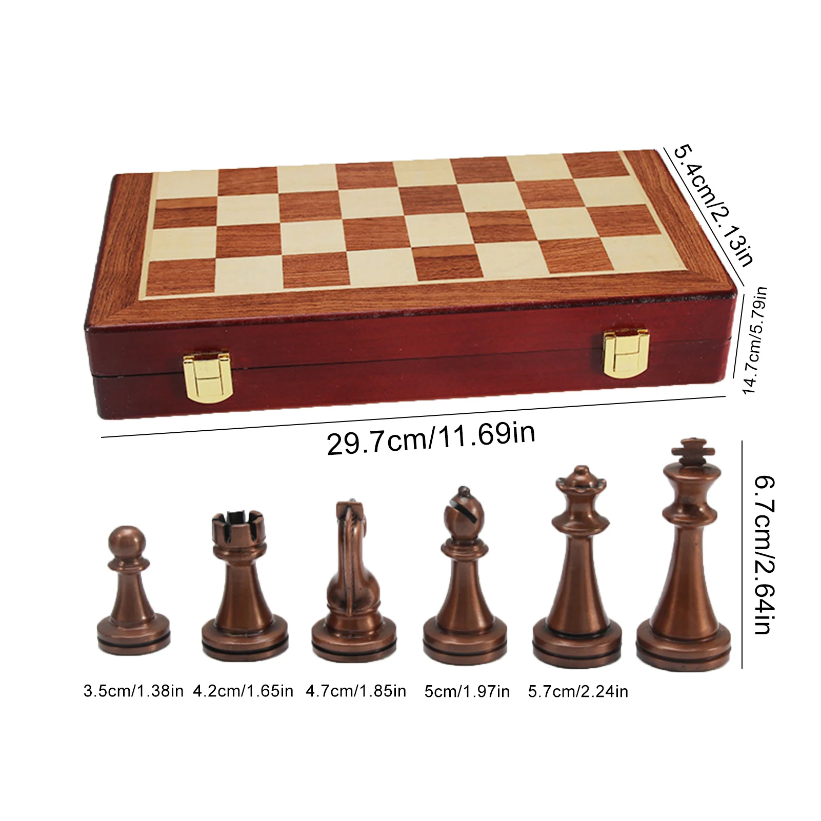 

International Chess Toy Educational Folding Board Game For Kids Wooden Chess Backgammon Checkers Travel Games Puzzle Chess Set