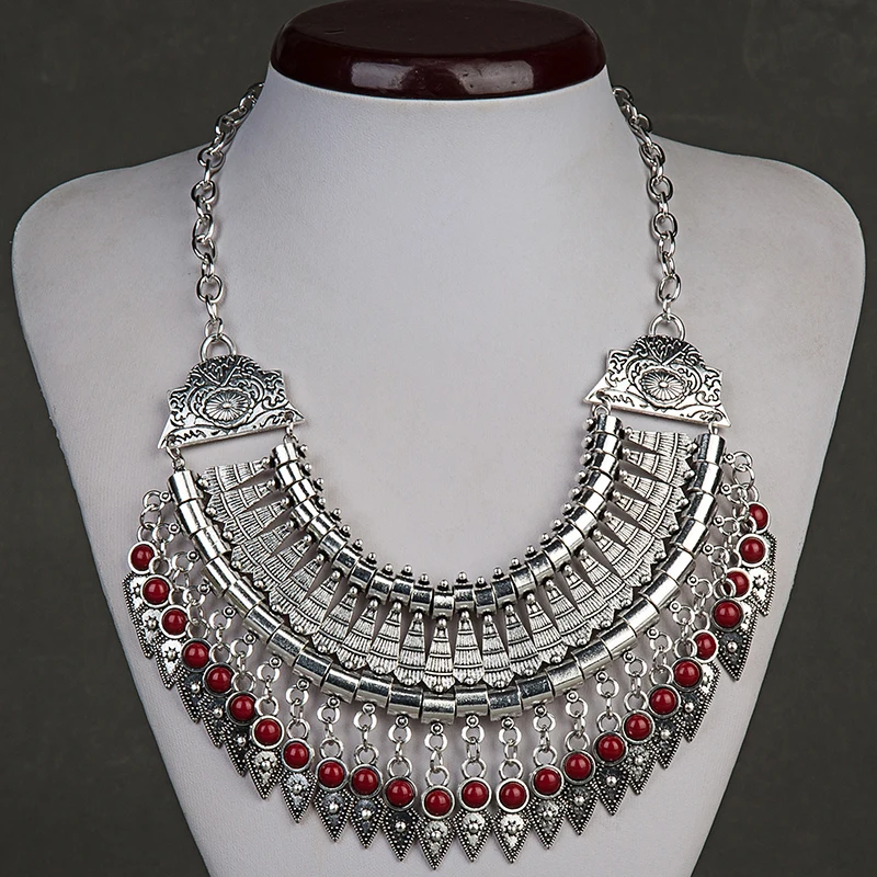 2016 чешские ювелирные цыганская этническая колье воротник старинные макси
