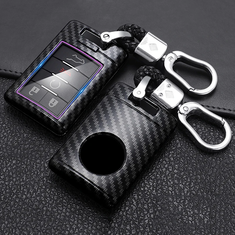 

Carbon Fiber Car Remote Smart Key Cover Case Shell Protector for Cadillac CTS ATS 28T CTS-V XTS DTS STS SLS SRX Key Accessories