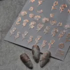 Декоративные наклейки для ногтей, темное золото, бронзовая 3D Роза наклейки на ногти французский, романтичный цветочный дизайн, милые украшения для маникюра