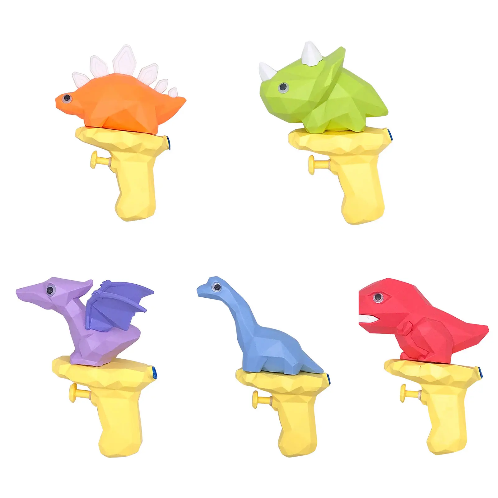 

5pcs Party Boy Girl Yard Water Pistol Set Dinosaur Shaped Swimming Pool Shooting Game Beach Squirt Toy Outdoor Gifts Bathing