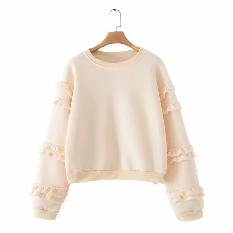 Женские Модные Повседневные свитера ярких цветов с кружевными рукавами и