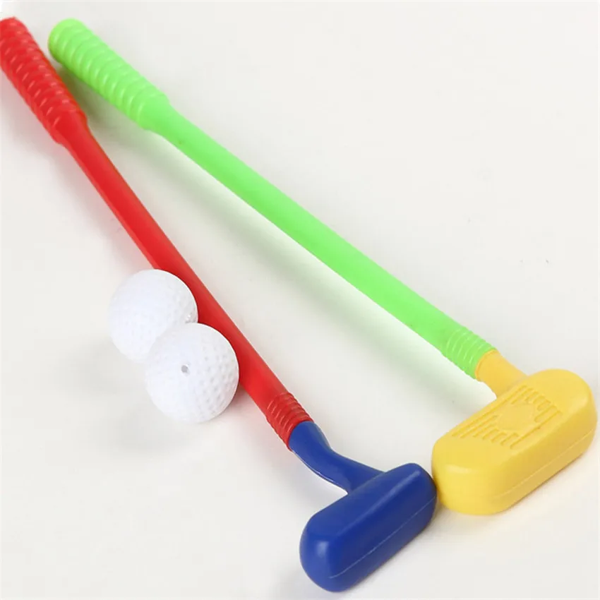 Children Kids Golf Club Toys 3 Golf Clubs Ball Toy Mini Golf Game Sports For Baby Grasping Ability Developing