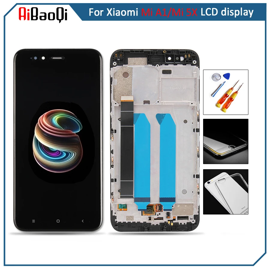 ЖК экран для Xiaomi Mi A1 + сенсорный дигитайзер с рамкой xiaomi mi экран|Экраны мобильных