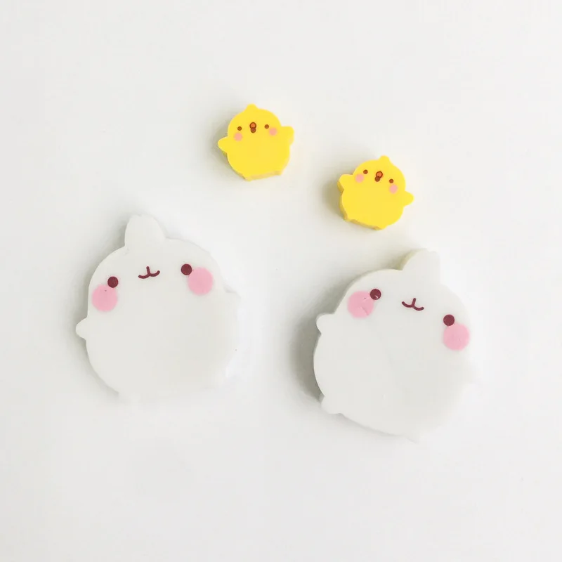 2 шт. упак. ластик-уточка Molang Rabbit | Канцтовары для офиса и дома
