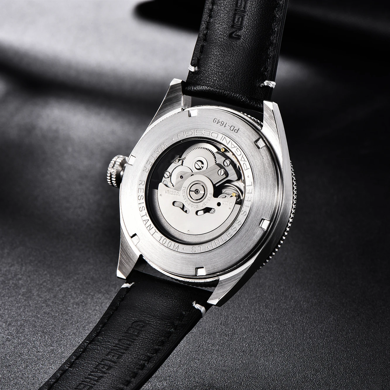 

2020 NEW PDGANI DESIGN Fashion Men Watch 100M Waterproof leather automatic Mechanical Watch Sport Casual Watches