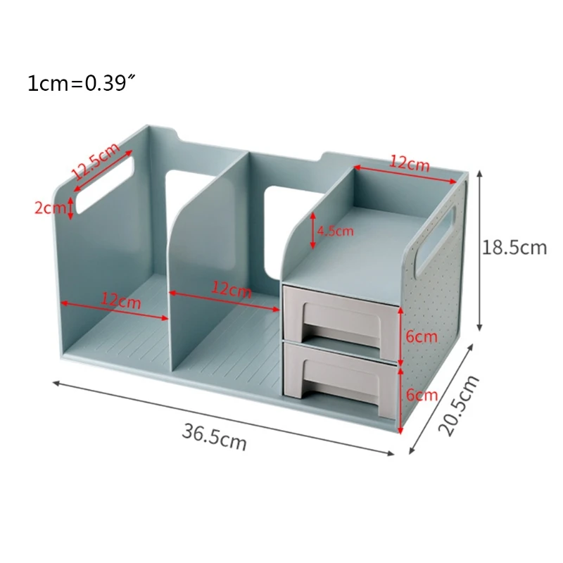 

Creative Book Stand Desktop Multifunction Bookshelf Storage Rack Office Drawer File Shelf Holder