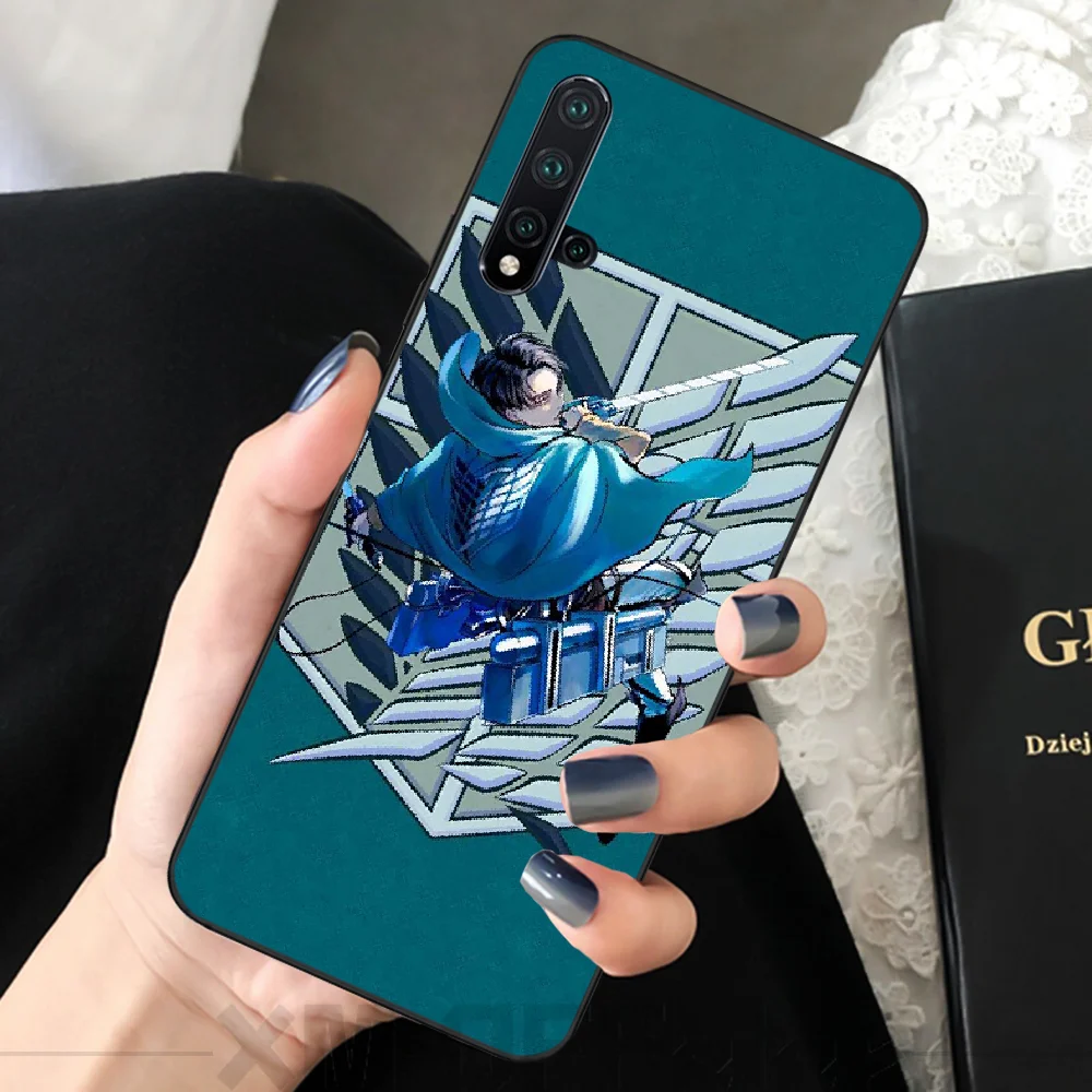 Мягкий черный чехол для телефона Reayou Attack on Titan anime huawei nova 2 2i 2plus 2s 3i 3e 4 4e 5 5i pro |