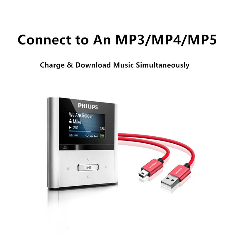 USB 2 0 Папа папа Mini B 5pin Мужской 28/24AWG кабель для передачи данных Data Кабель Камера