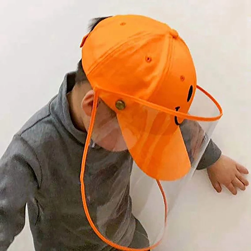 

Child Protective Hat,Cute Pattern Removable Anti Spitting Dustproof Cover Peaked Cap Boys Girls Baseball Hat