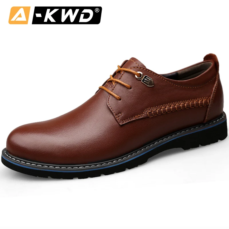 

Fashion Brown Men Shoes Formal Herenschoenen Business Shoes Men Oxford Leather Casual Genuine Leather Vesonal Low Top Men Shoes