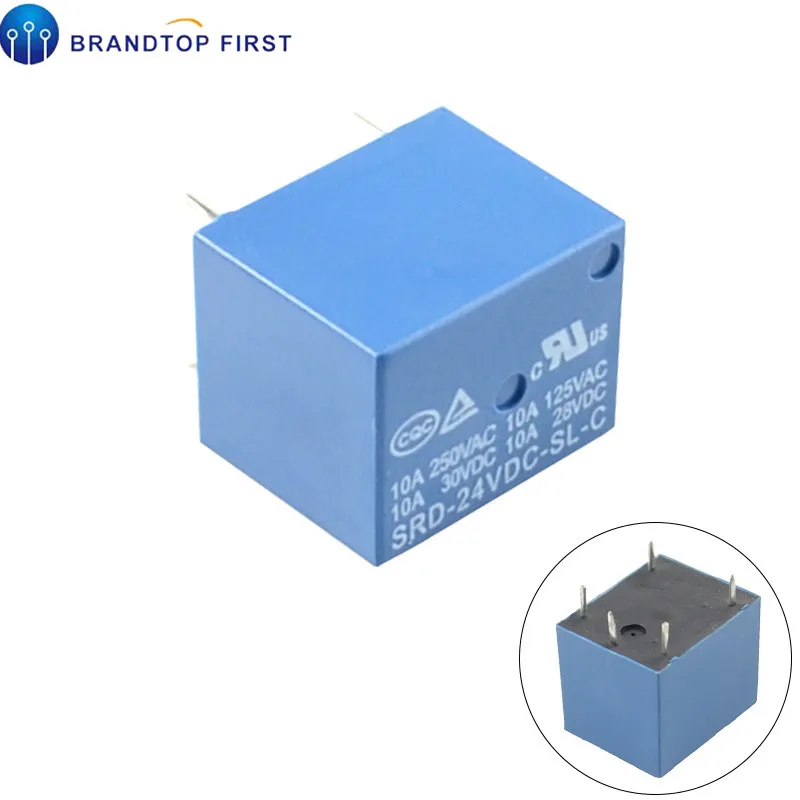 SRD-12VDC-SL-C SRD-24VDC-SL-C SRD-05VDC-SL-C SRD-09VDC-SL-C T73-5V 9V 12V 24V 5-контактный PCB Тип Мощность реле |