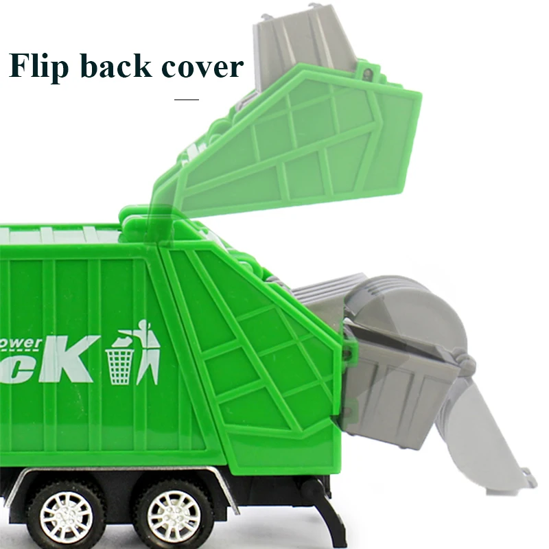 Мини-мусоровоз в масштабе 1:48 литой и игрушечный автомобиль модель