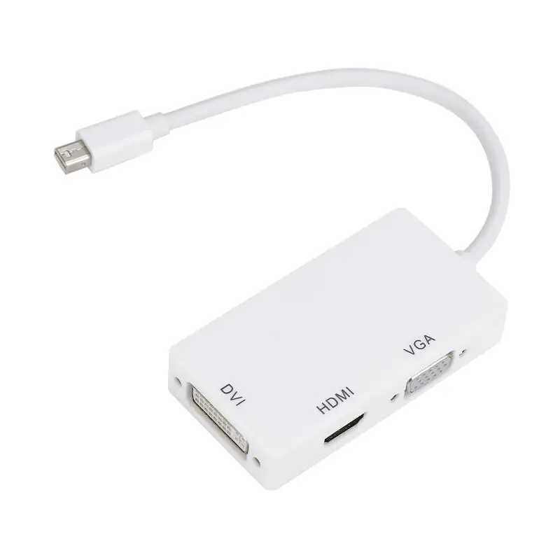 3 в 1 адаптер для порта дисплея Thunderbolt Mini DP папа-HDMI DVI VGA мама | Электроника