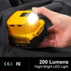 Преобразователь для аккумулятора DCB090 для Dewalt, макс. 20 в, 18 в, адаптер для аккумулятора с двойным USB, 12 В постоянного тока, светодиодный светильник