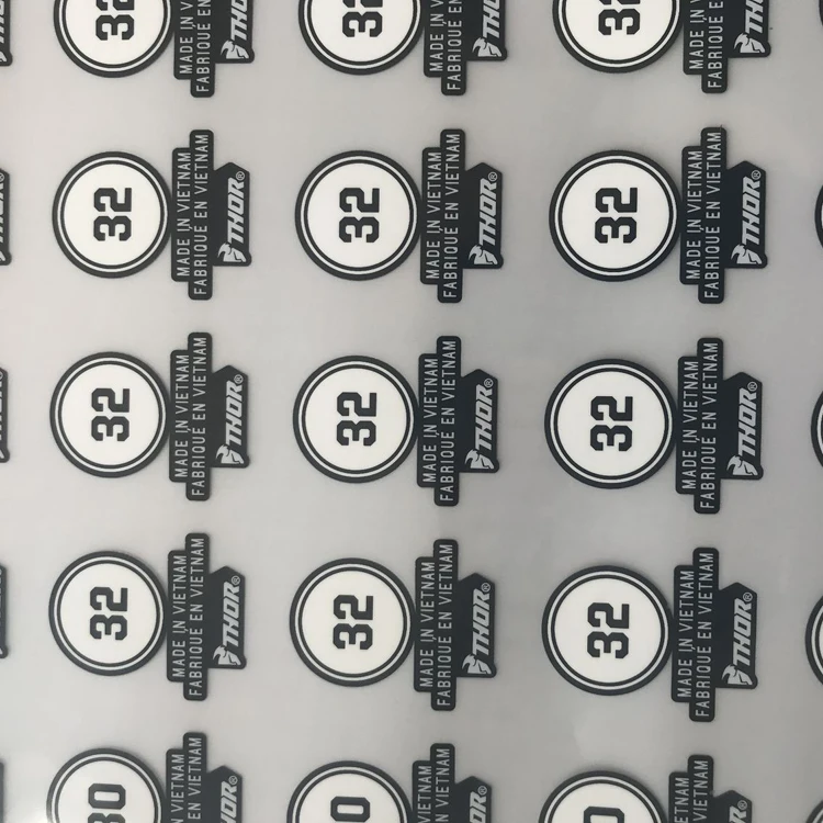 100 шт. пользовательские этикетки с тепловым принтом для ухода за одеждой стирки